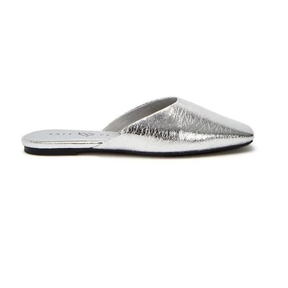 Katy Perry The Evie Mule Textured Nappa Silver
